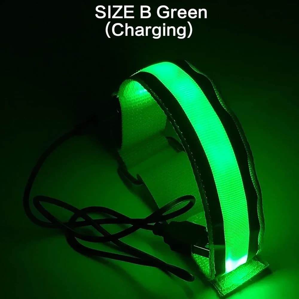 Sportowa Opaska LED do Biegania i Jazdy Rowerem – USB / Bateria, Odblaskowa Opaska Bezpieczeństwa na Noc