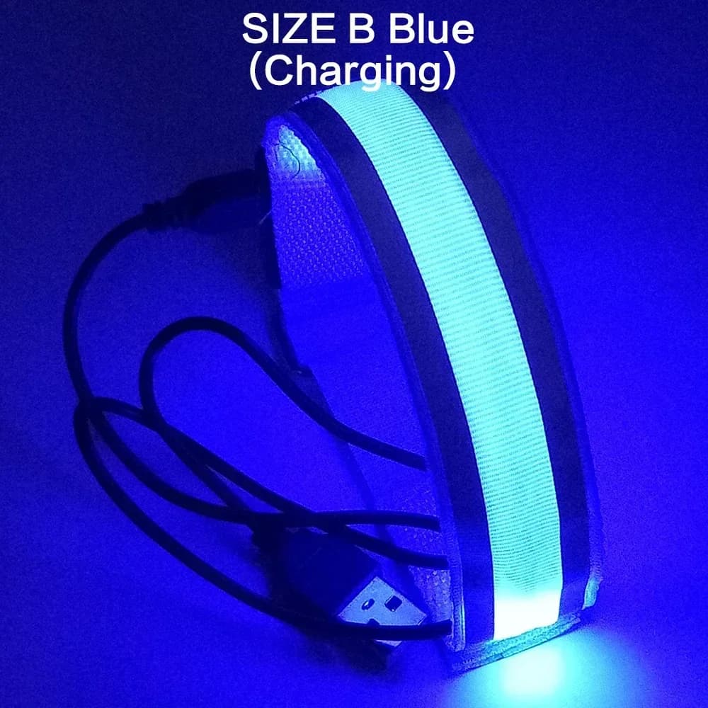 Sportowa Opaska LED do Biegania i Jazdy Rowerem – USB / Bateria, Odblaskowa Opaska Bezpieczeństwa na Noc